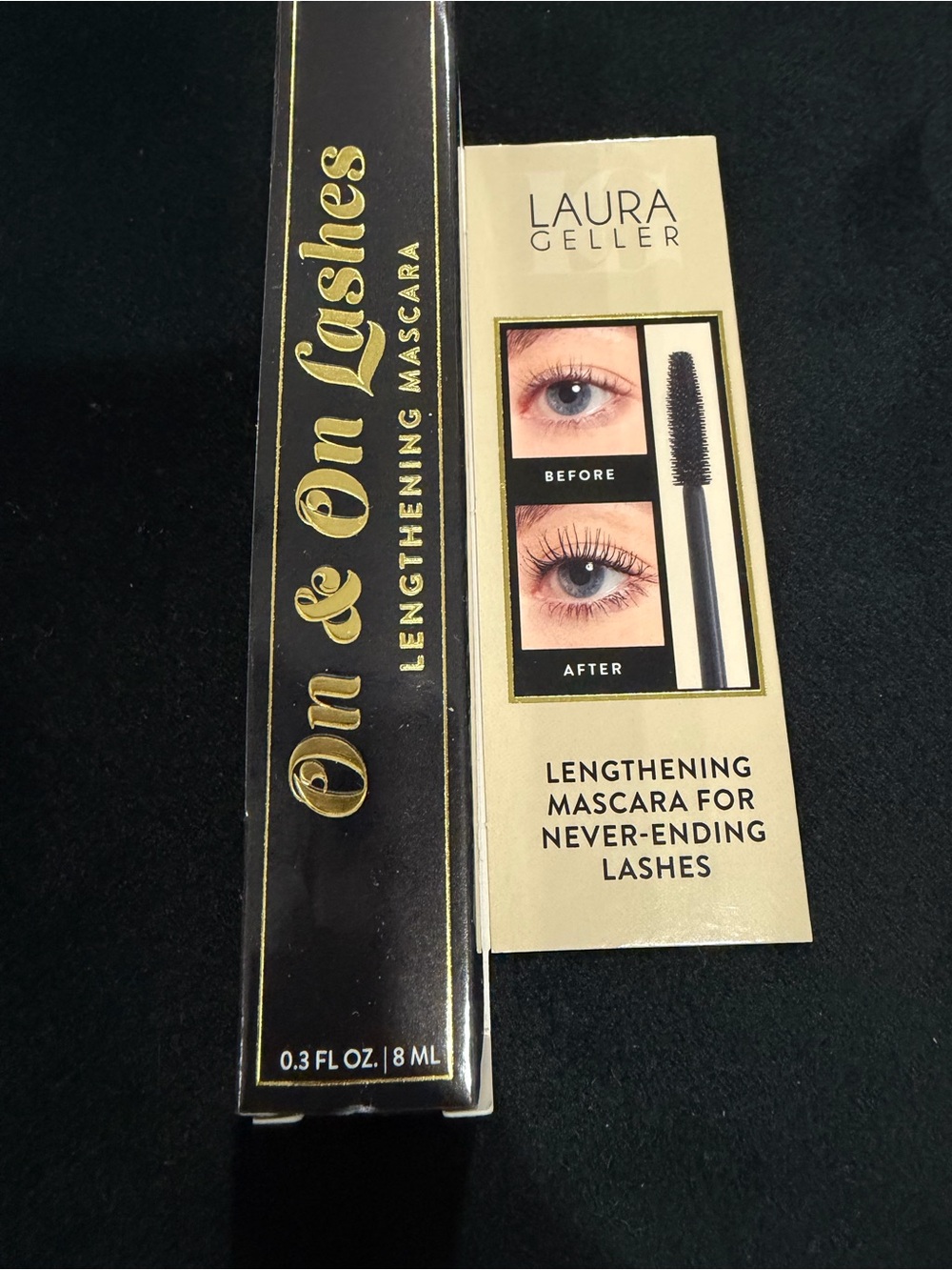 Laura Geller On & On Lashes Lengthening Mascara Black 0.3 oz NEW